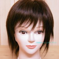 自毛で作ったヘアピースでかつら作成