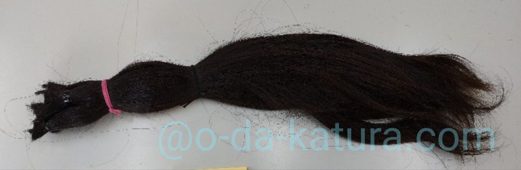 自毛45ｃｍでロングヘア部分ウィッグ作成