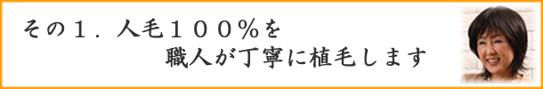 医療用かつら（職人による人毛総手植え）