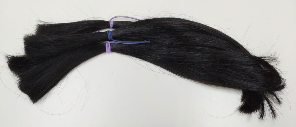 毛量多め医療用ウィッグ用にカットした自毛30cm