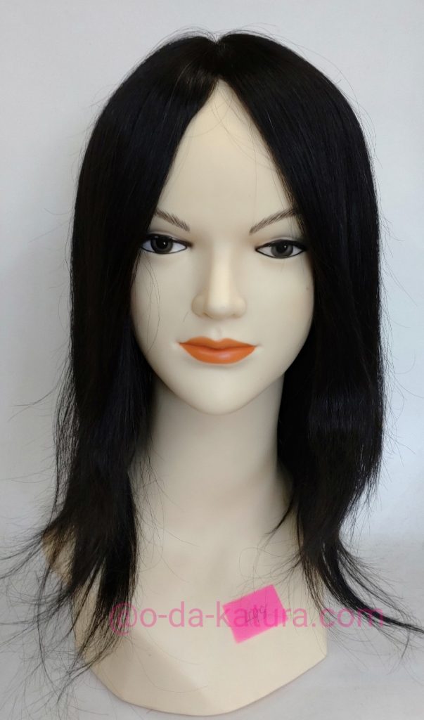 キューティクル付き人毛100%で作ったロングヘアの医療用ウィッグ