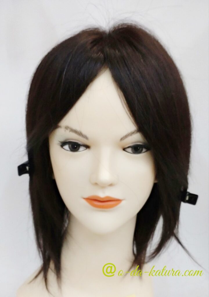 治療前にご自分の自毛約30cmをカットして作った医療用ウィッグ