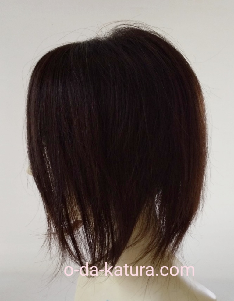 自毛30cmで作った部分ウィッグ 別角度