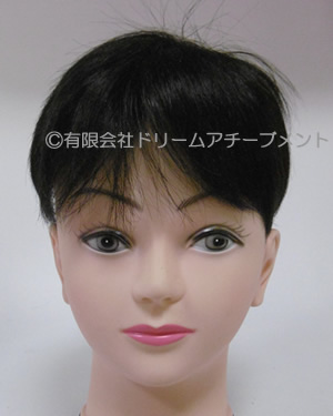 男性用の部分ウィッグ 正面