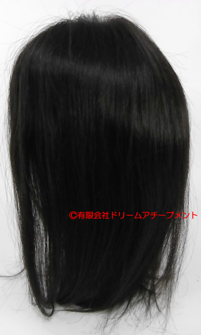 ロングヘアのハーフウィッグ 後ろ姿