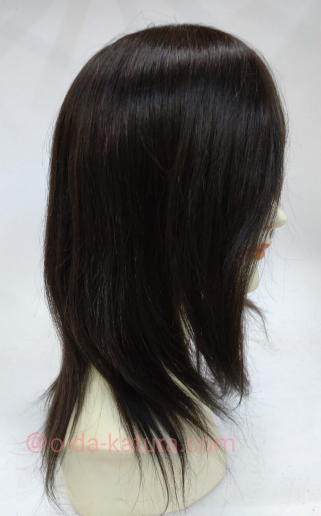 人毛100%のロングハーフウィッグ レイヤーなしのスタイル
