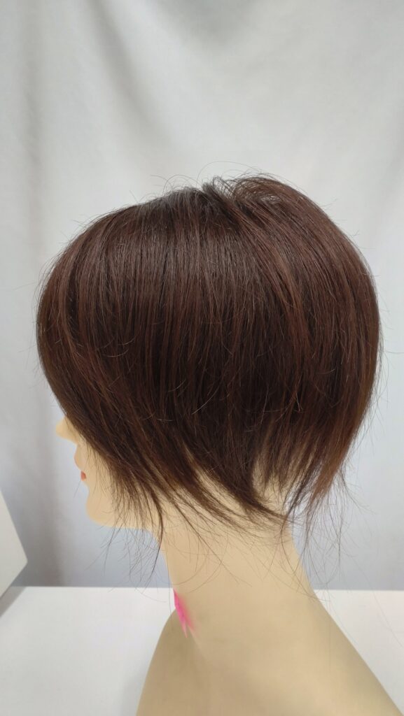 小学生のお孫さんの髪で作った部分ウィッグ側面