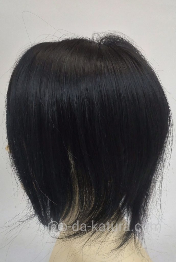 自毛40cmで作った部分ウィッグを横から見た